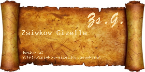 Zsivkov Gizella névjegykártya